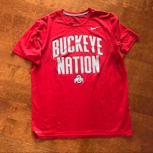 Ohio stAte buckeye nation red Nike shirt
